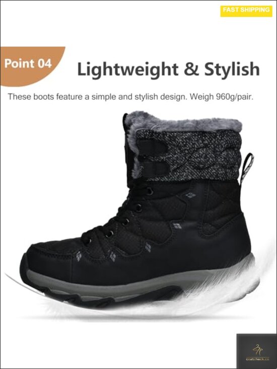 Men\'s Water Resistant Snow Boots Fleece Lined Non Slip Outdoor Winter 7.1IN main image 5